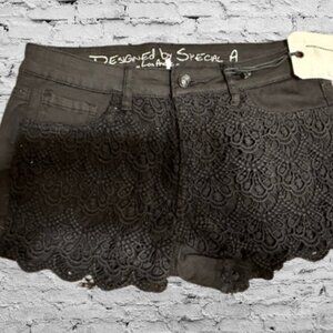 Special A Black Jean Shorts   P63003M  NWT Boutique